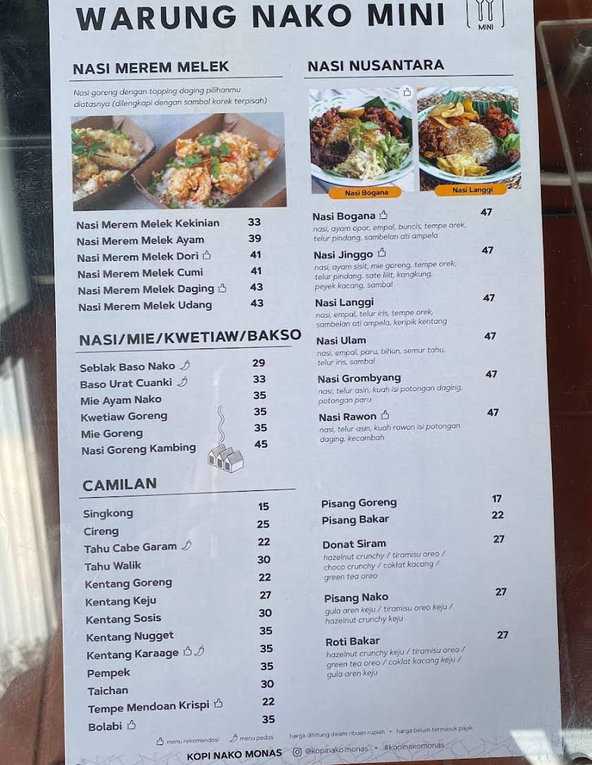 Kopi Nako Monas Menu - Image 4