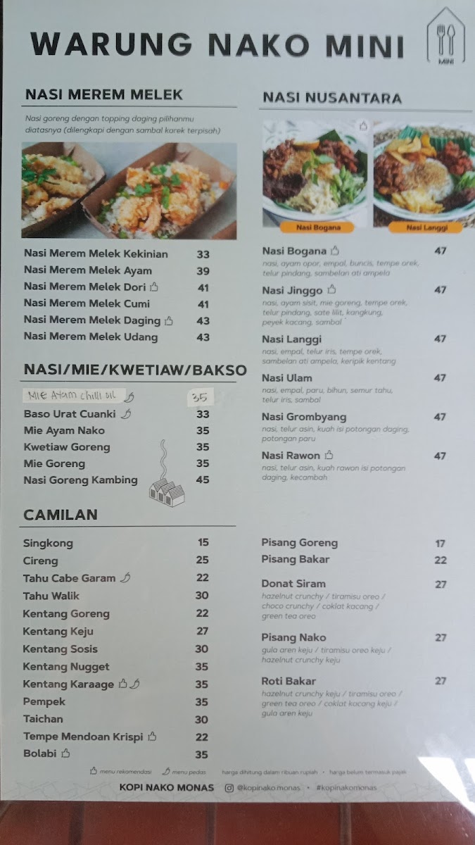 Kopi Nako Monas Menu - Image 6